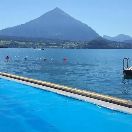 アパート Thun Alps Scenic Views And Concierge By Swisshut *