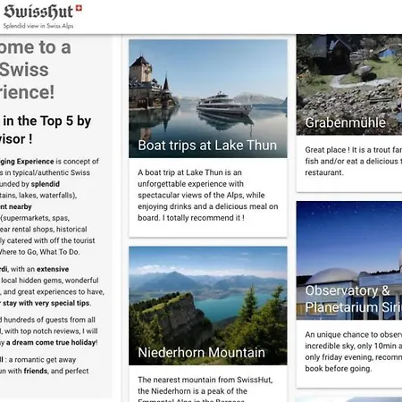 Thun Alps Scenic Views And Concierge By Swisshut * ジーグリスヴィル