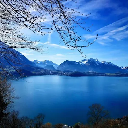 Apartamento Thun Alps Scenic Views And Concierge By Swisshut Sigriswil
